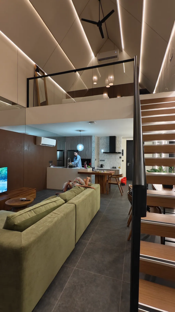 Modern interior with open living space