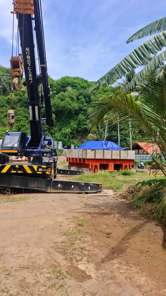 Static load pile test